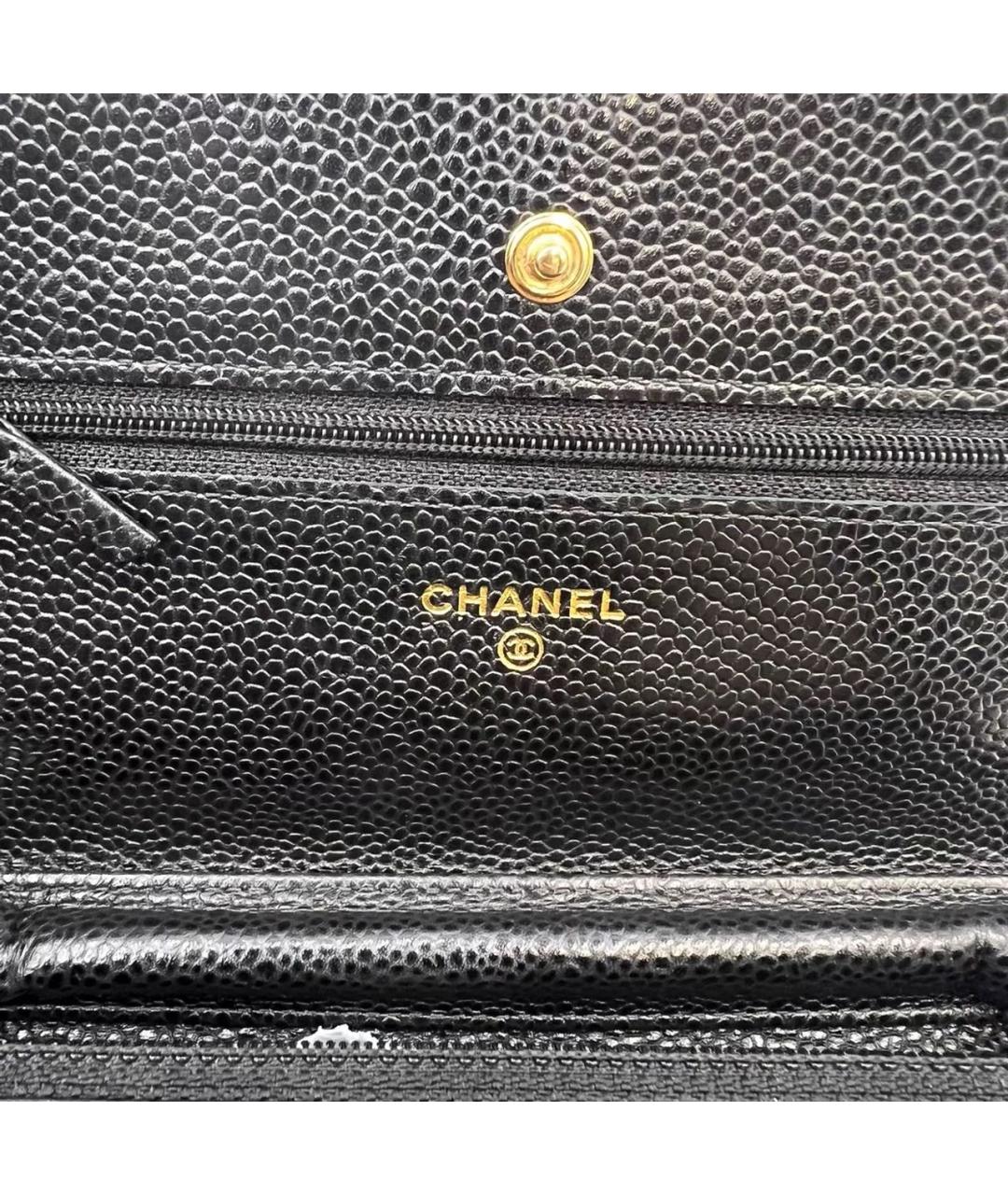 CHANEL Черная кожаная сумка через плечо, фото 8