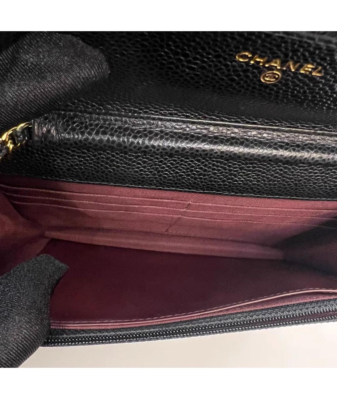 CHANEL Черная кожаная сумка через плечо, фото 7