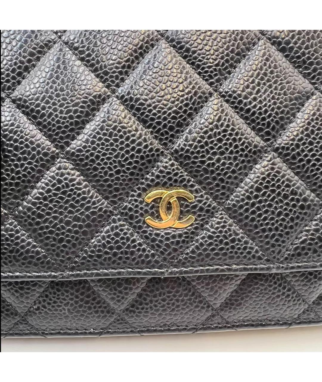 CHANEL Черная кожаная сумка через плечо, фото 5