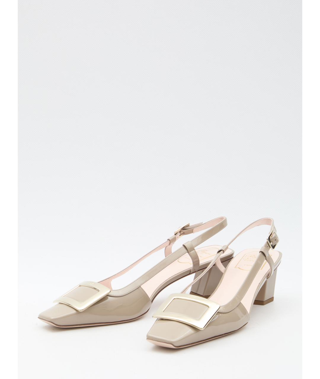 ROGER VIVIER Бежевые кожаные туфли, фото 2