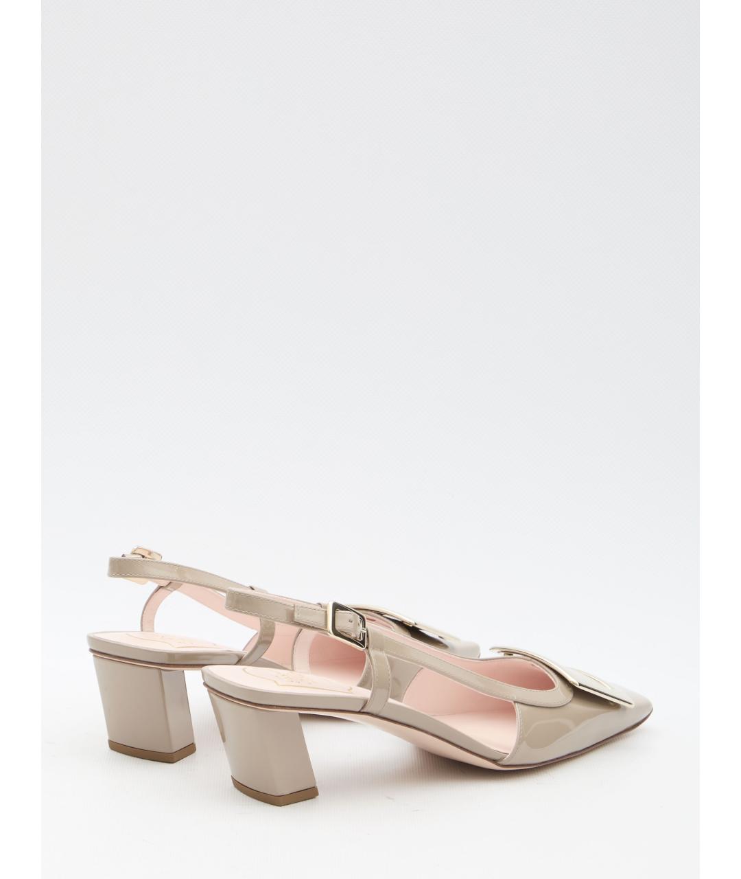 ROGER VIVIER Бежевые кожаные туфли, фото 3