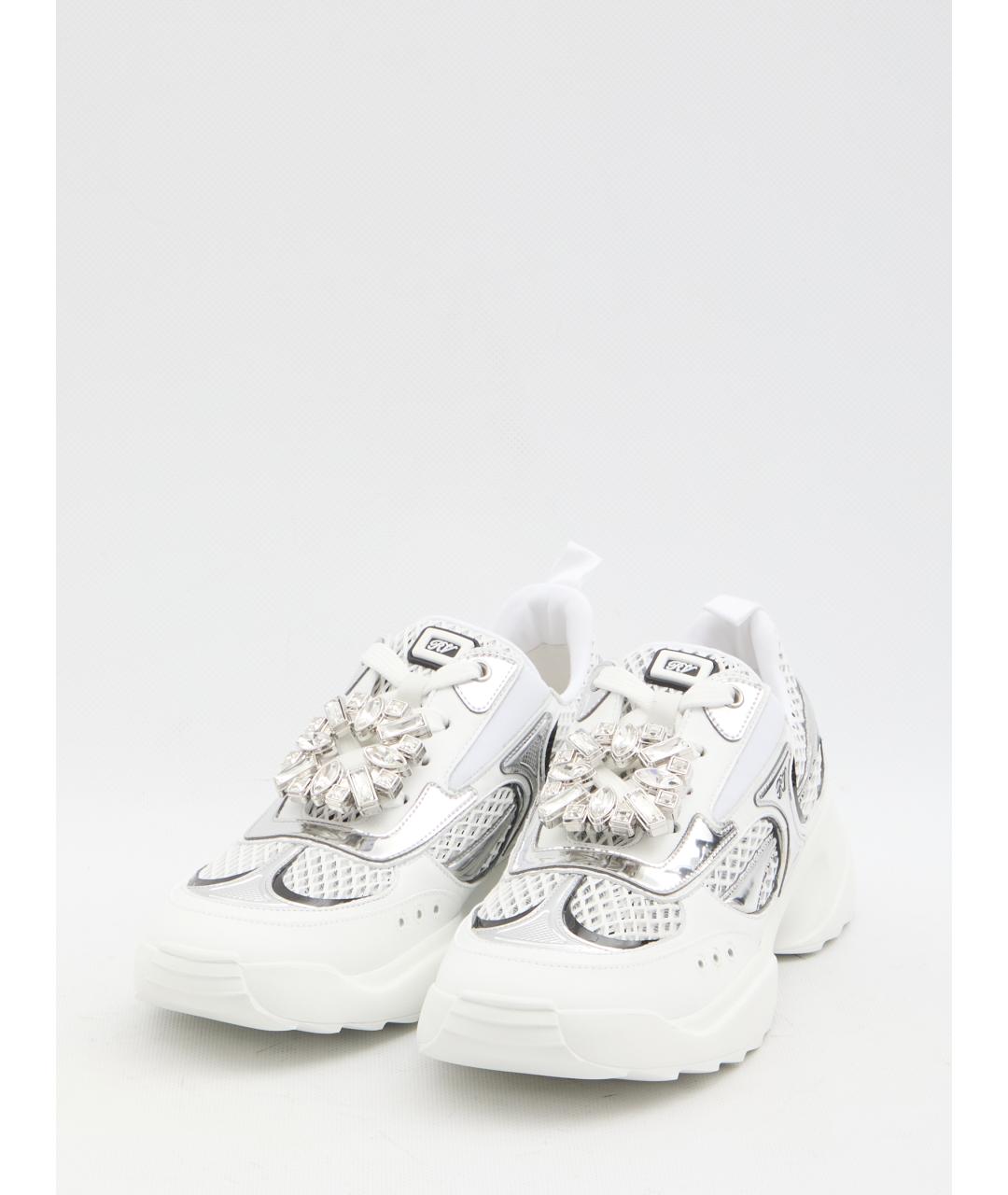 ROGER VIVIER Белые кожаные кроссовки, фото 2