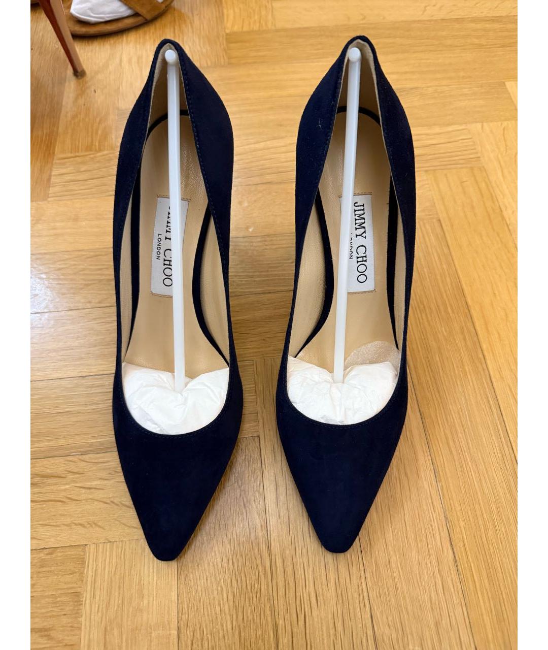 JIMMY CHOO Темно-синие замшевые туфли, фото 2