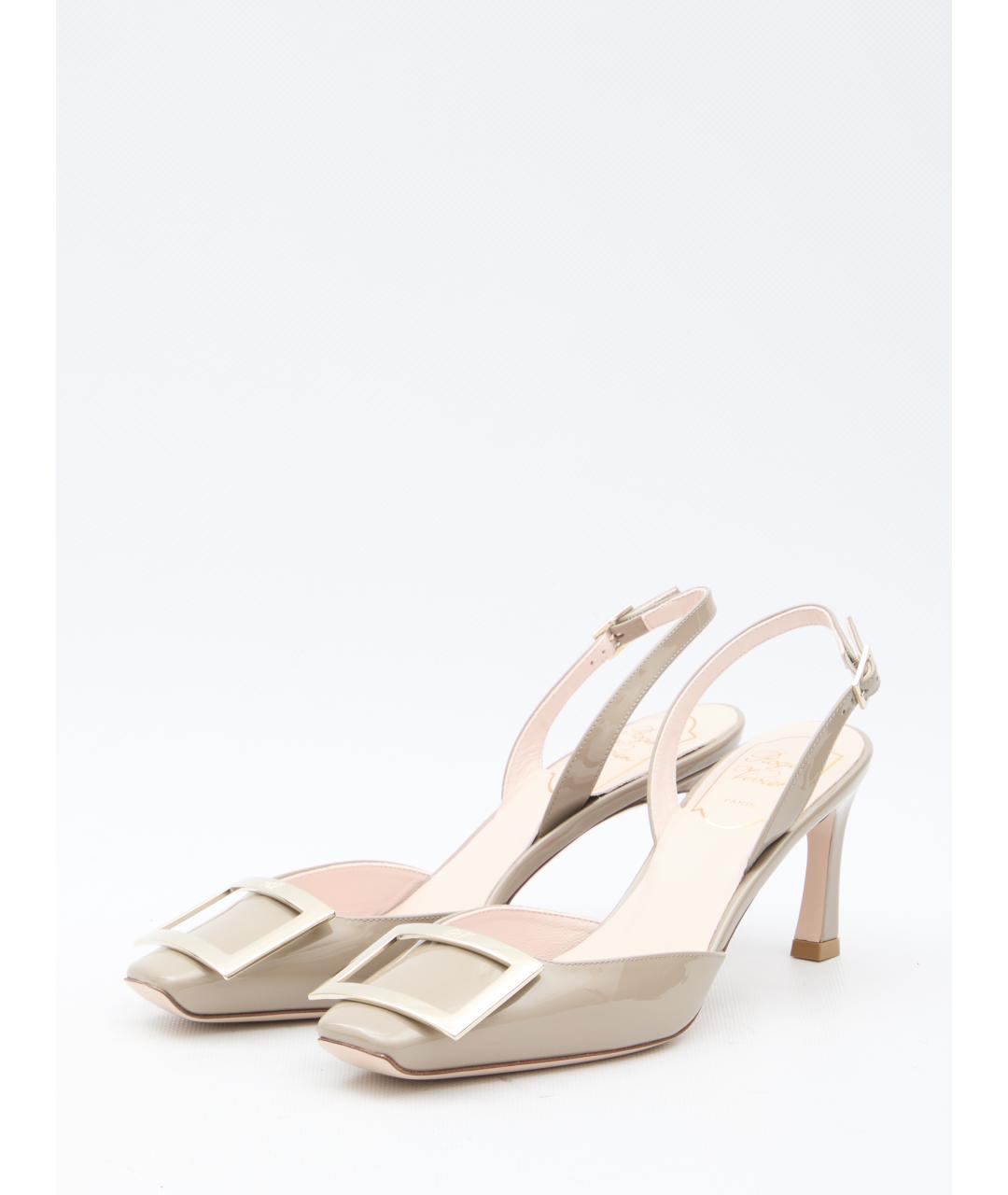 ROGER VIVIER Бежевые кожаные туфли, фото 2