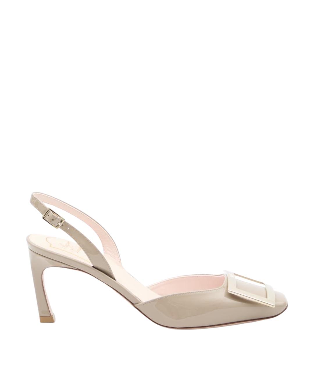 ROGER VIVIER Бежевые кожаные туфли, фото 1