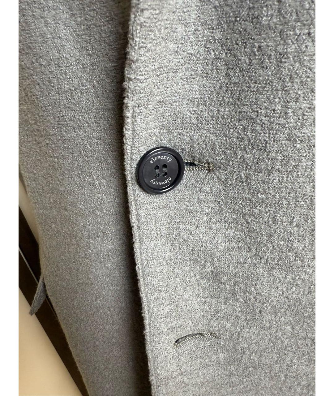ELEVENTY Серое шерстяное пальто, фото 3