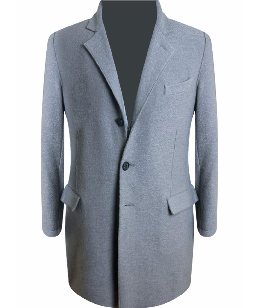 ELEVENTY Серое шерстяное пальто, фото 1