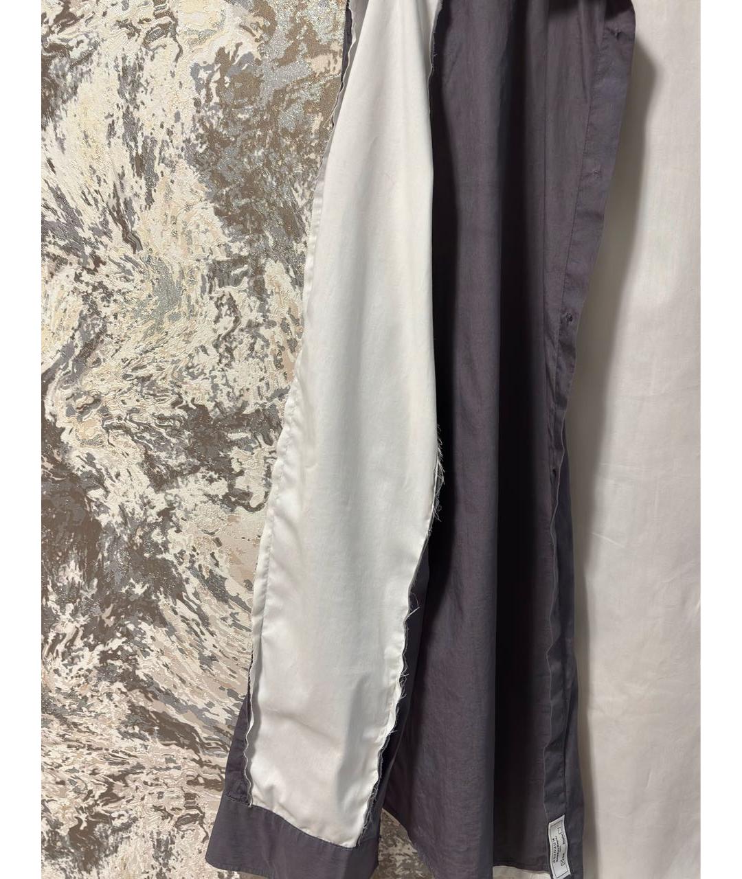 MAISON MARGIELA Антрацитовая хлопковая кэжуал рубашка, фото 7