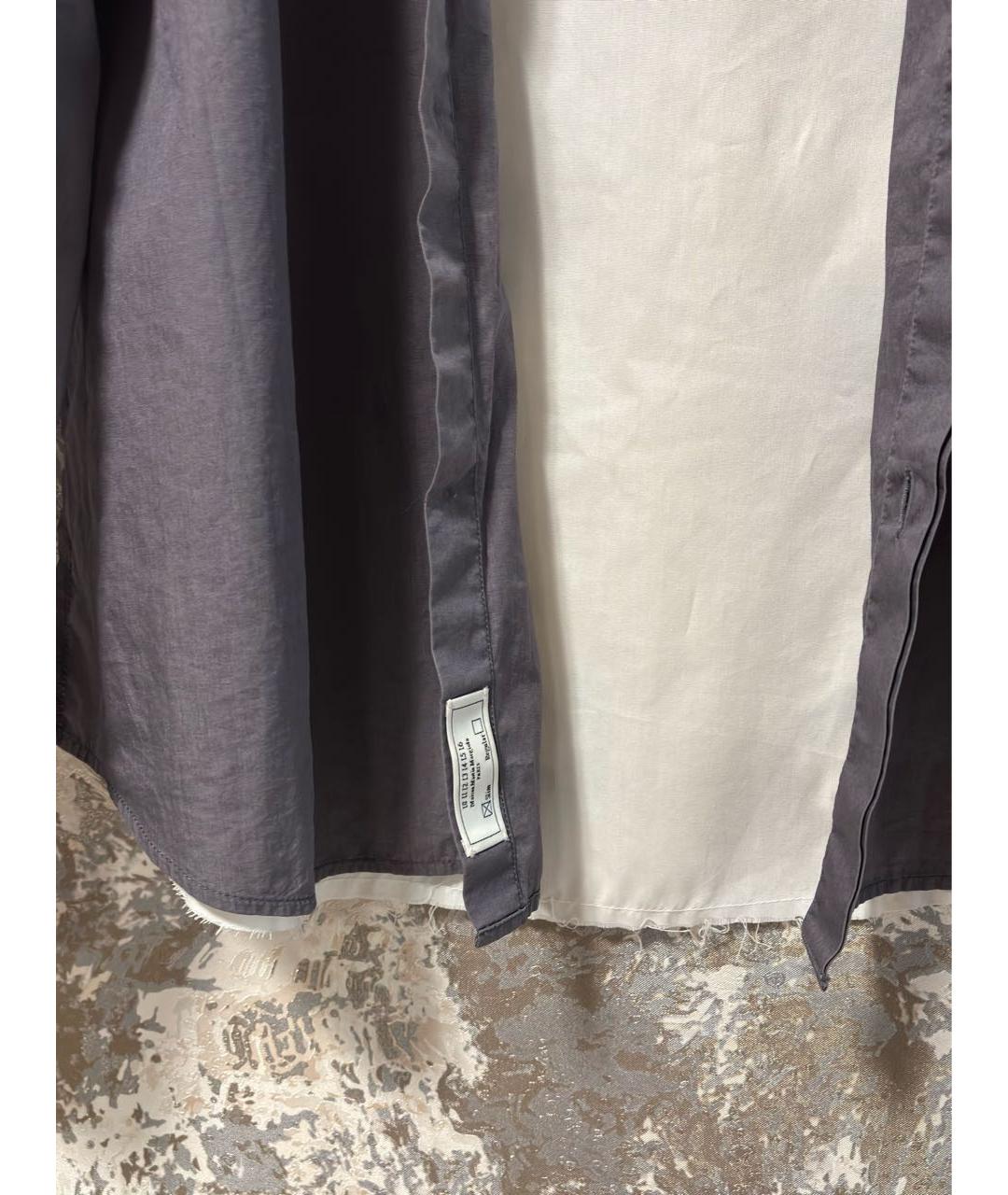 MAISON MARGIELA Антрацитовая хлопковая кэжуал рубашка, фото 6