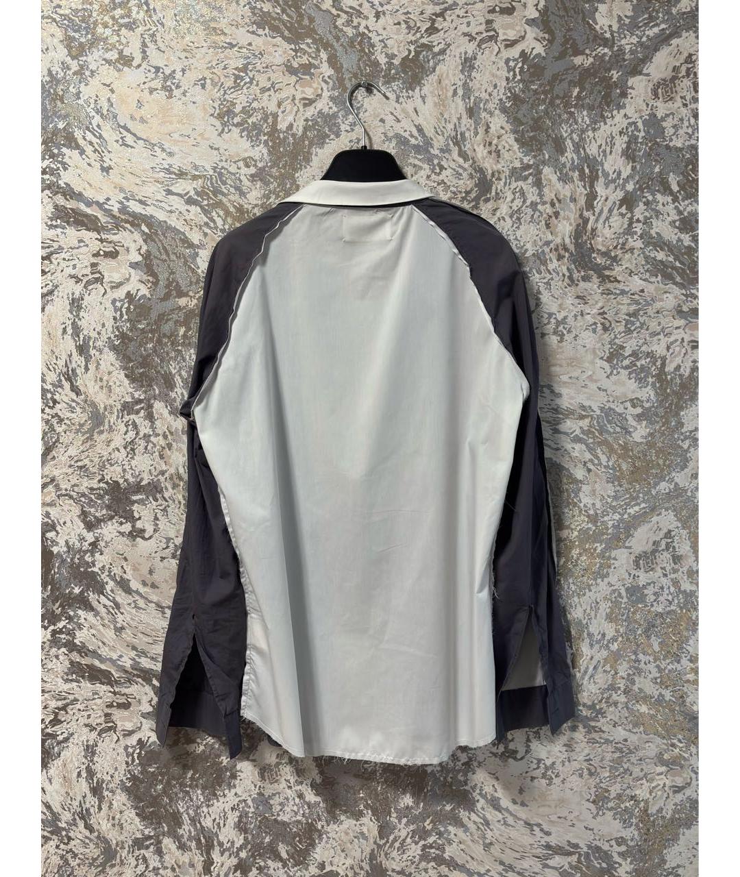MAISON MARGIELA Антрацитовая хлопковая кэжуал рубашка, фото 3