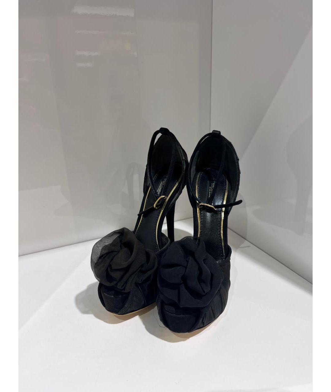 DOLCE&GABBANA Черные замшевые туфли, фото 2