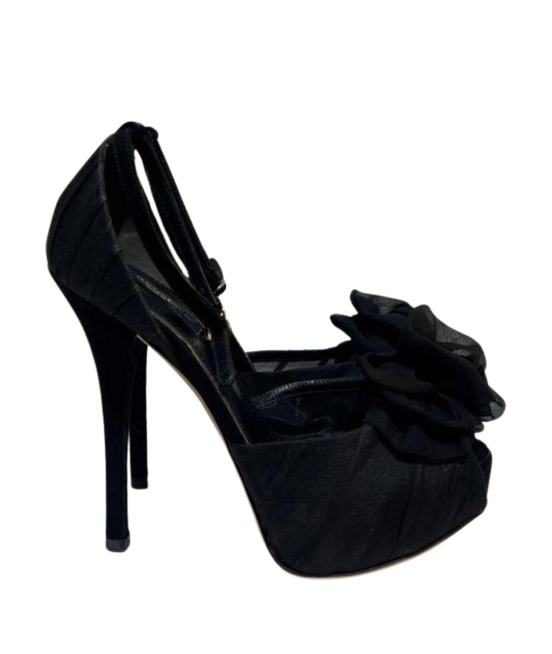 DOLCE&GABBANA Черные замшевые туфли, фото 1