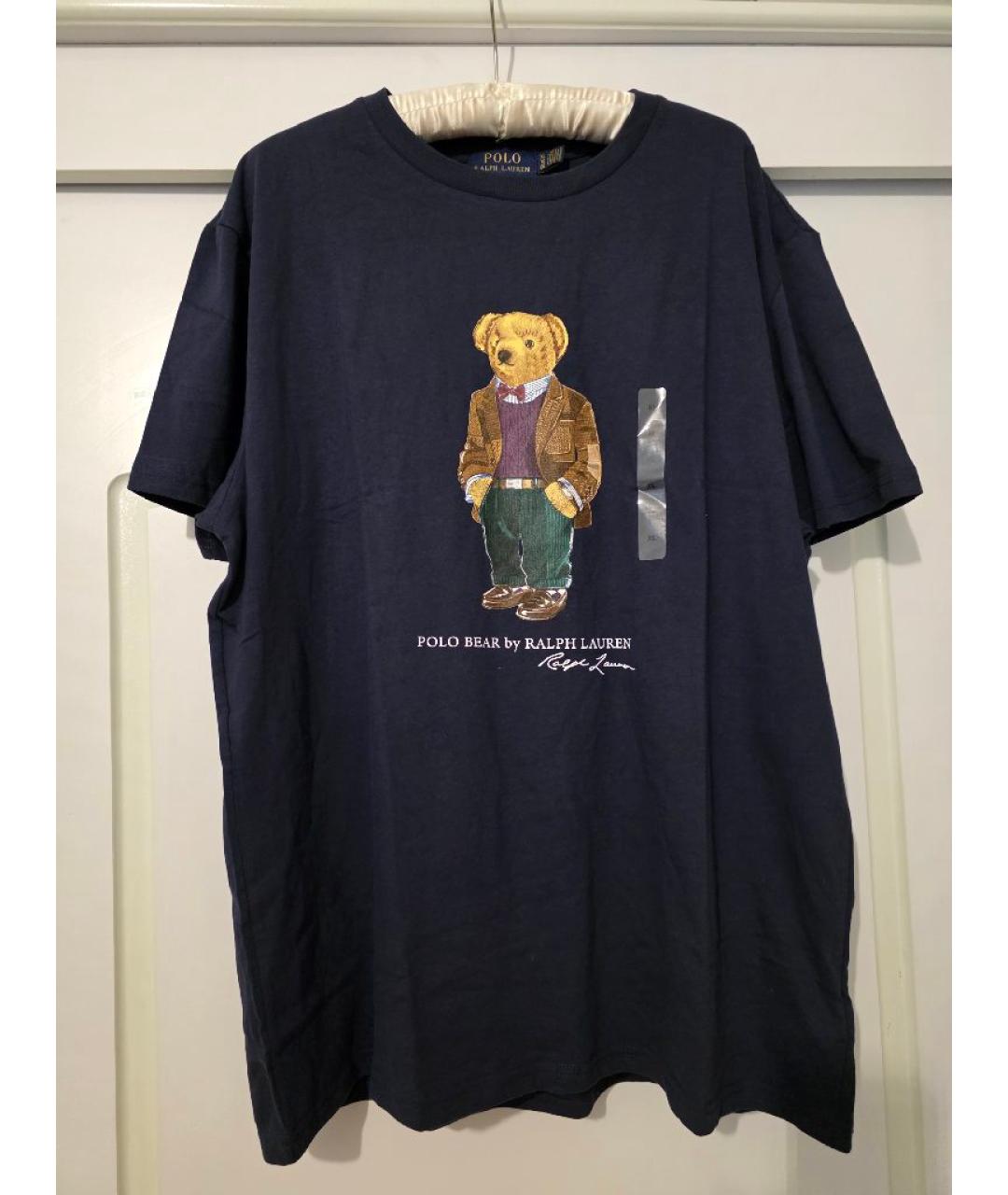 POLO RALPH LAUREN Темно-синяя хлопковая футболка, фото 10