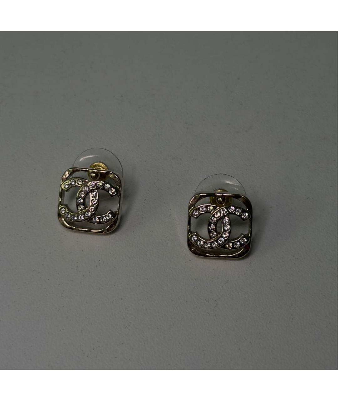CHANEL Золотые металлические серьги, фото 4