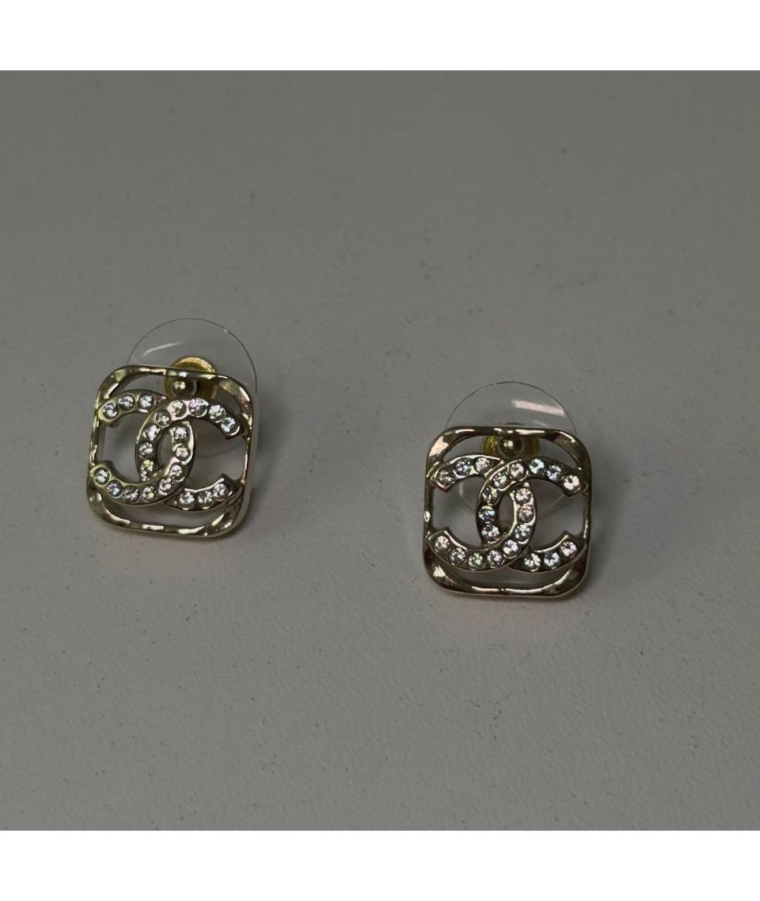CHANEL Золотые металлические серьги, фото 3