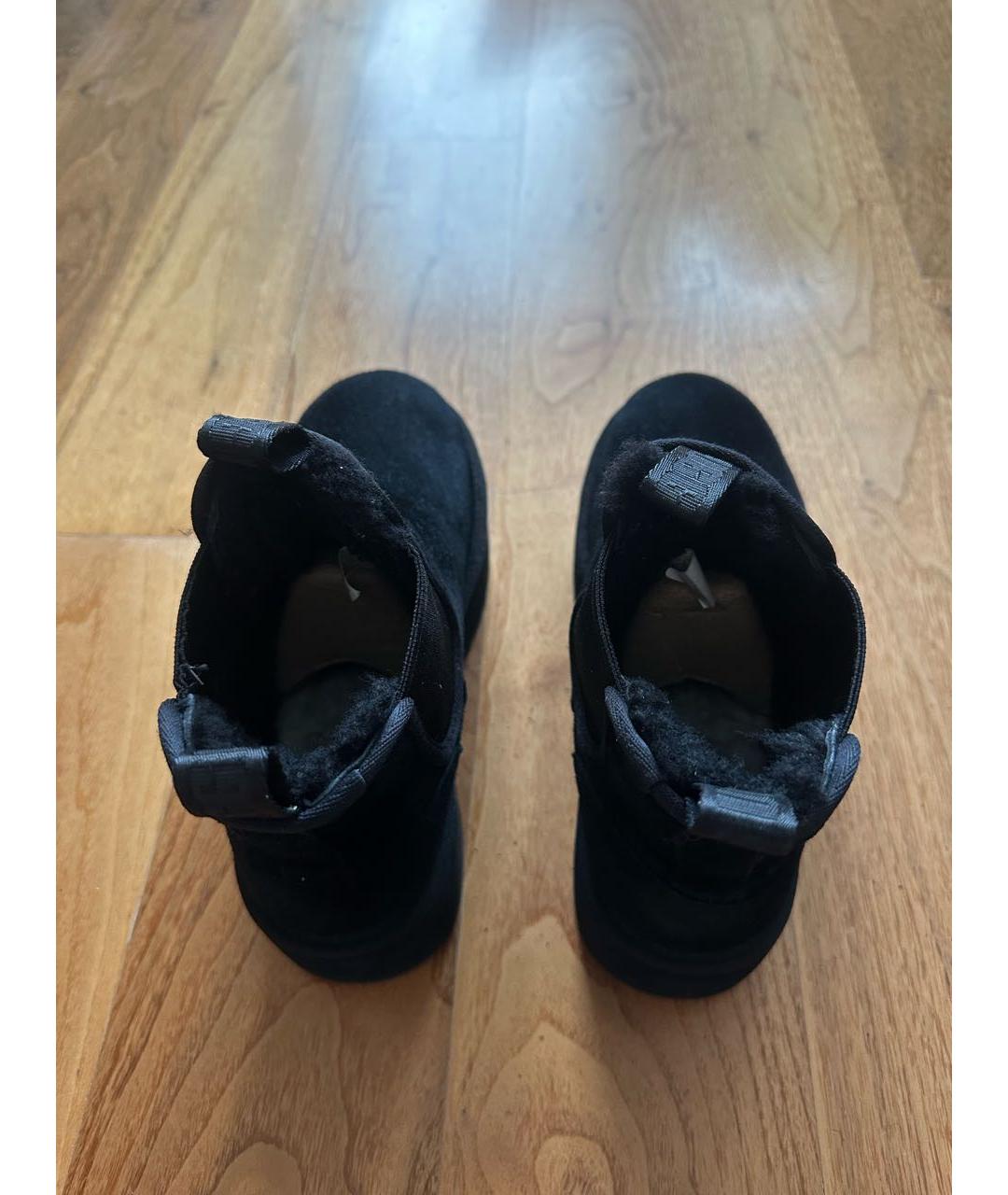 UGG AUSTRALIA Черные замшевые полусапоги, фото 4