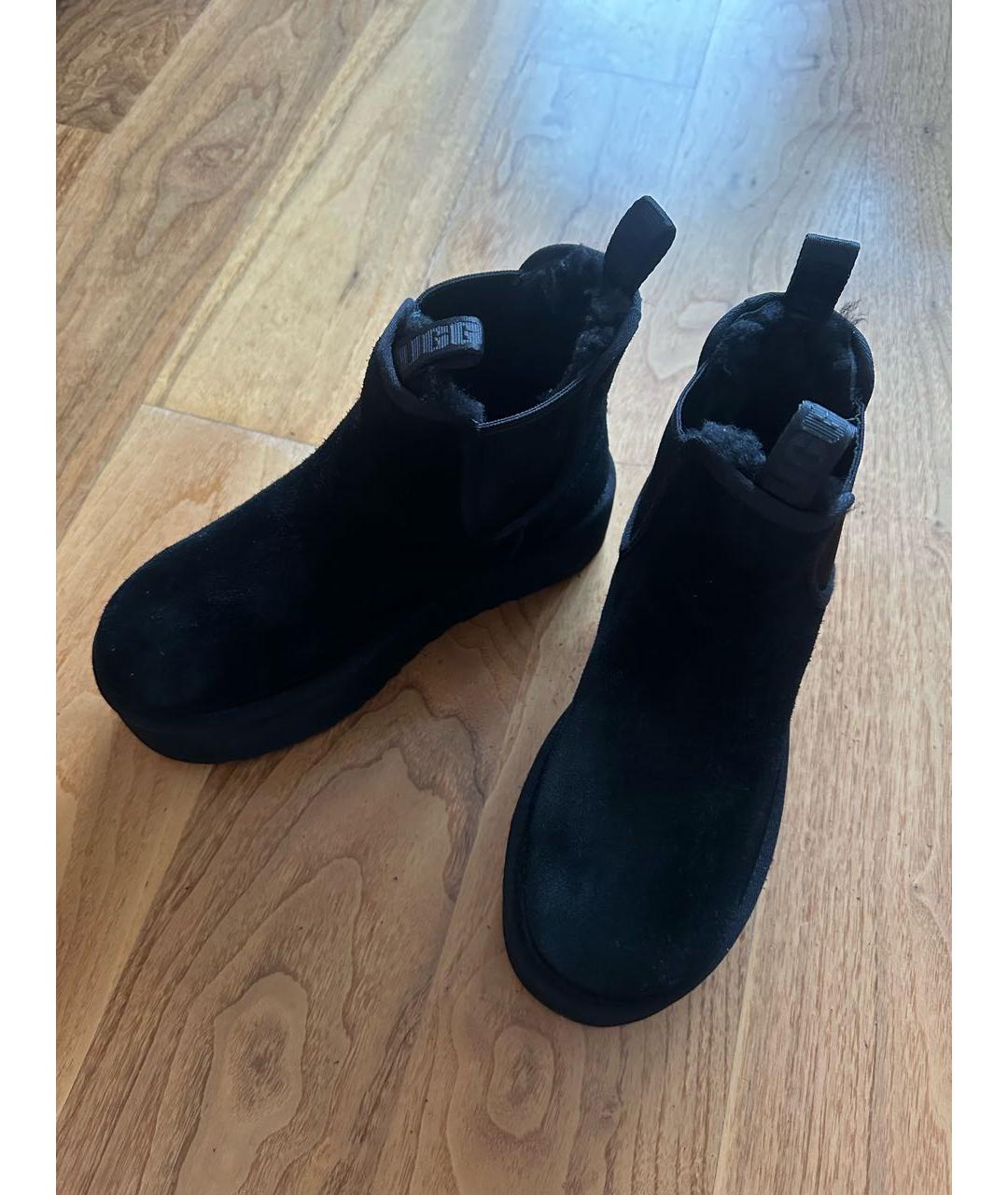 UGG AUSTRALIA Черные замшевые полусапоги, фото 3