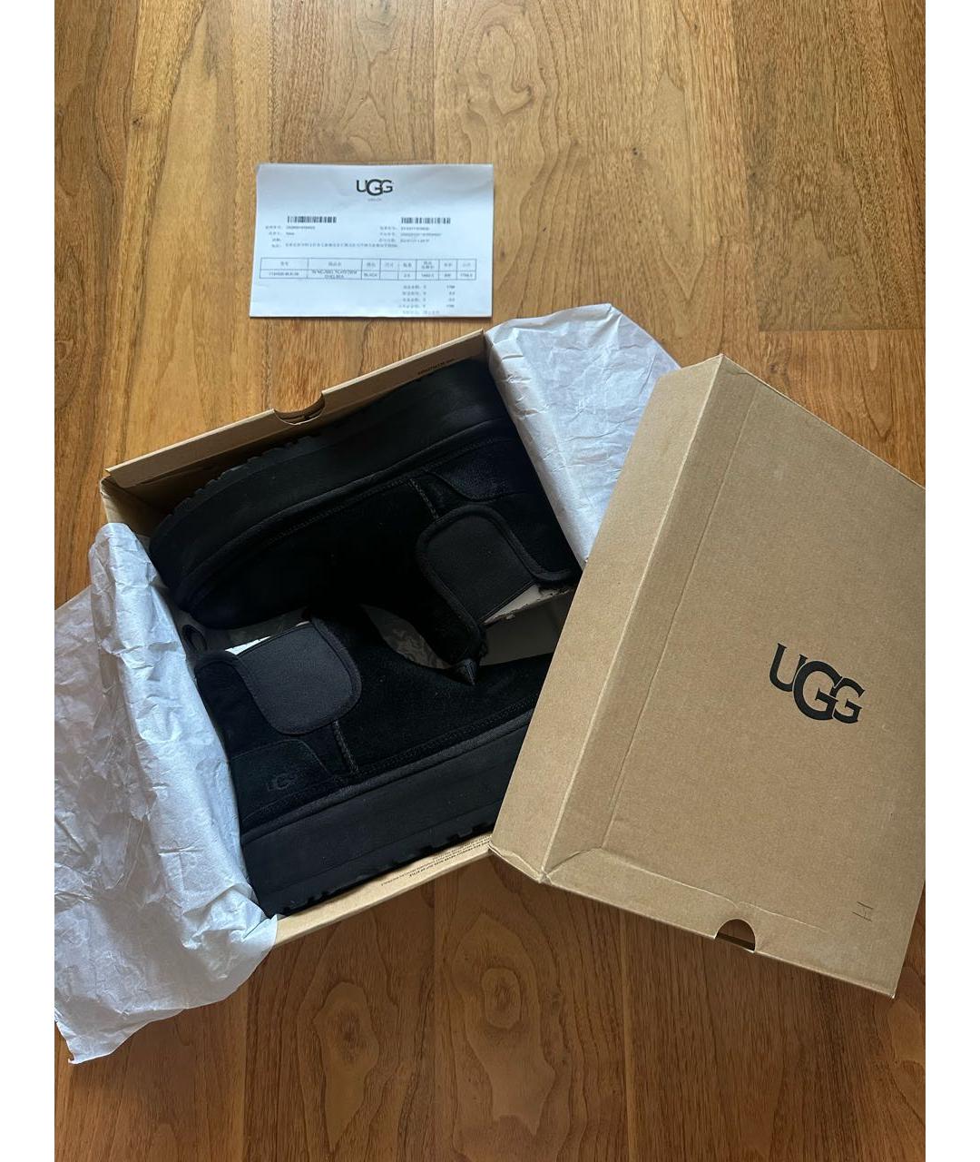 UGG AUSTRALIA Черные замшевые полусапоги, фото 5