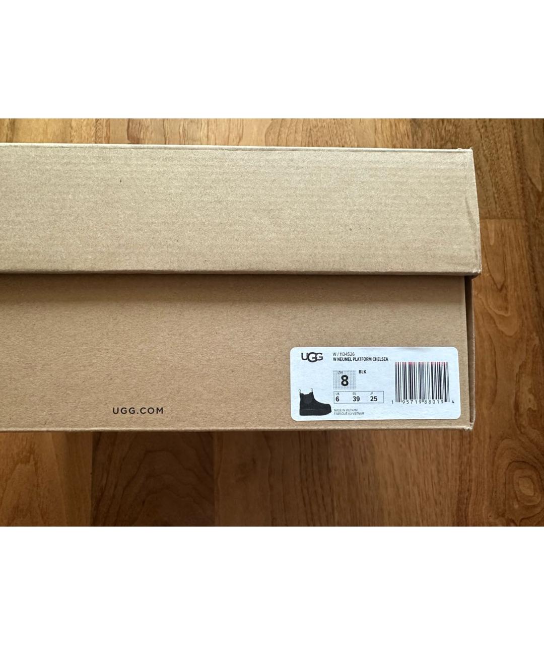 UGG AUSTRALIA Черные замшевые полусапоги, фото 7