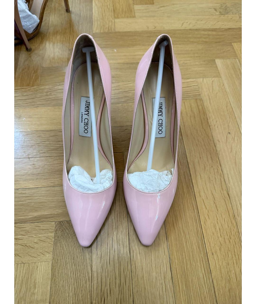 JIMMY CHOO Розовые туфли из лакированной кожи, фото 2