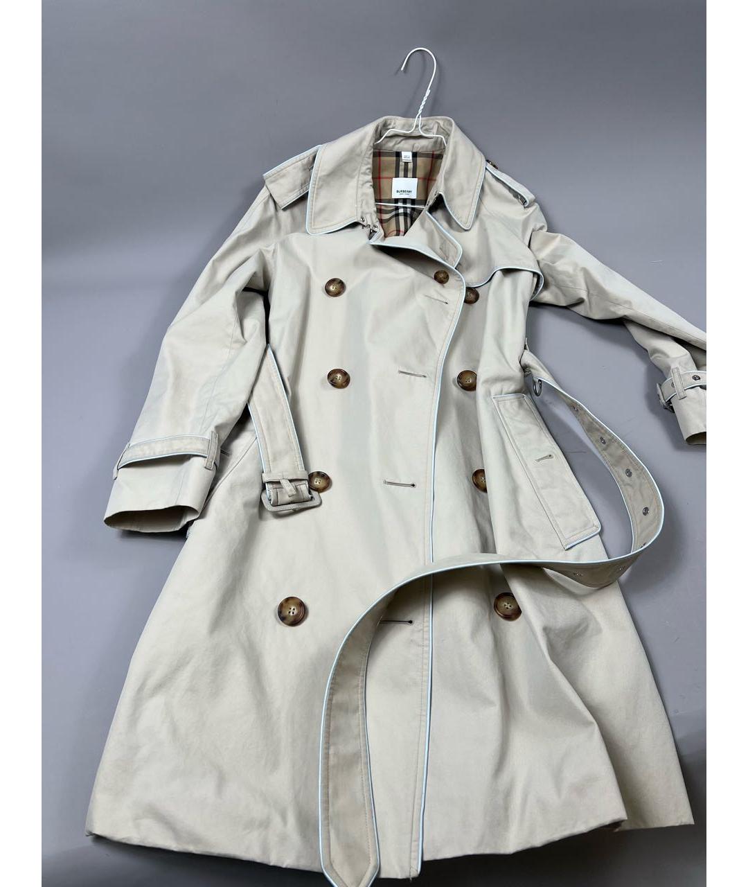 BURBERRY Бежевый хлопковый тренч/плащ, фото 8