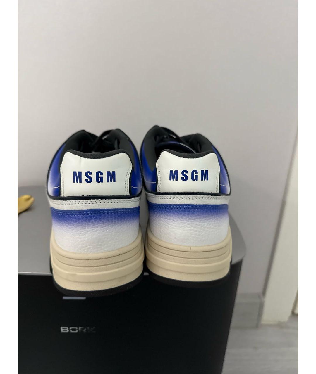 MSGM Мульти кожаные низкие кроссовки / кеды, фото 4