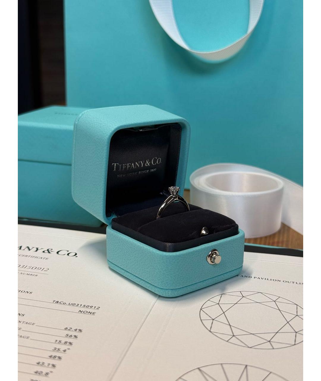 TIFFANY&CO Серебряное платиновое кольцо, фото 3