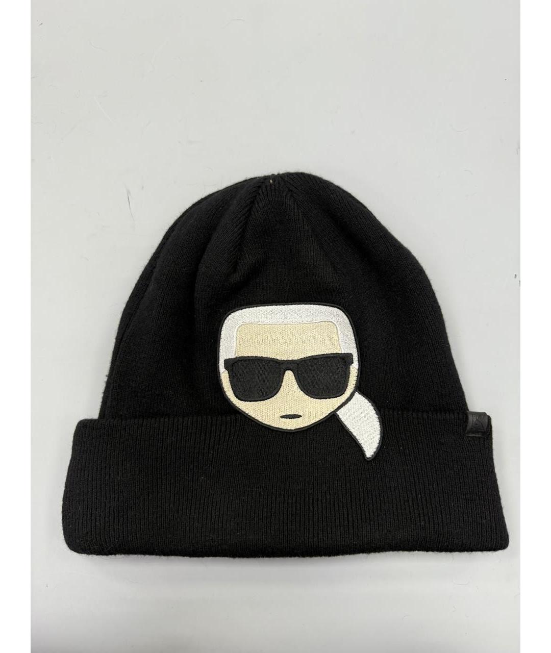 KARL LAGERFELD Черная шерстяная шапка, фото 6