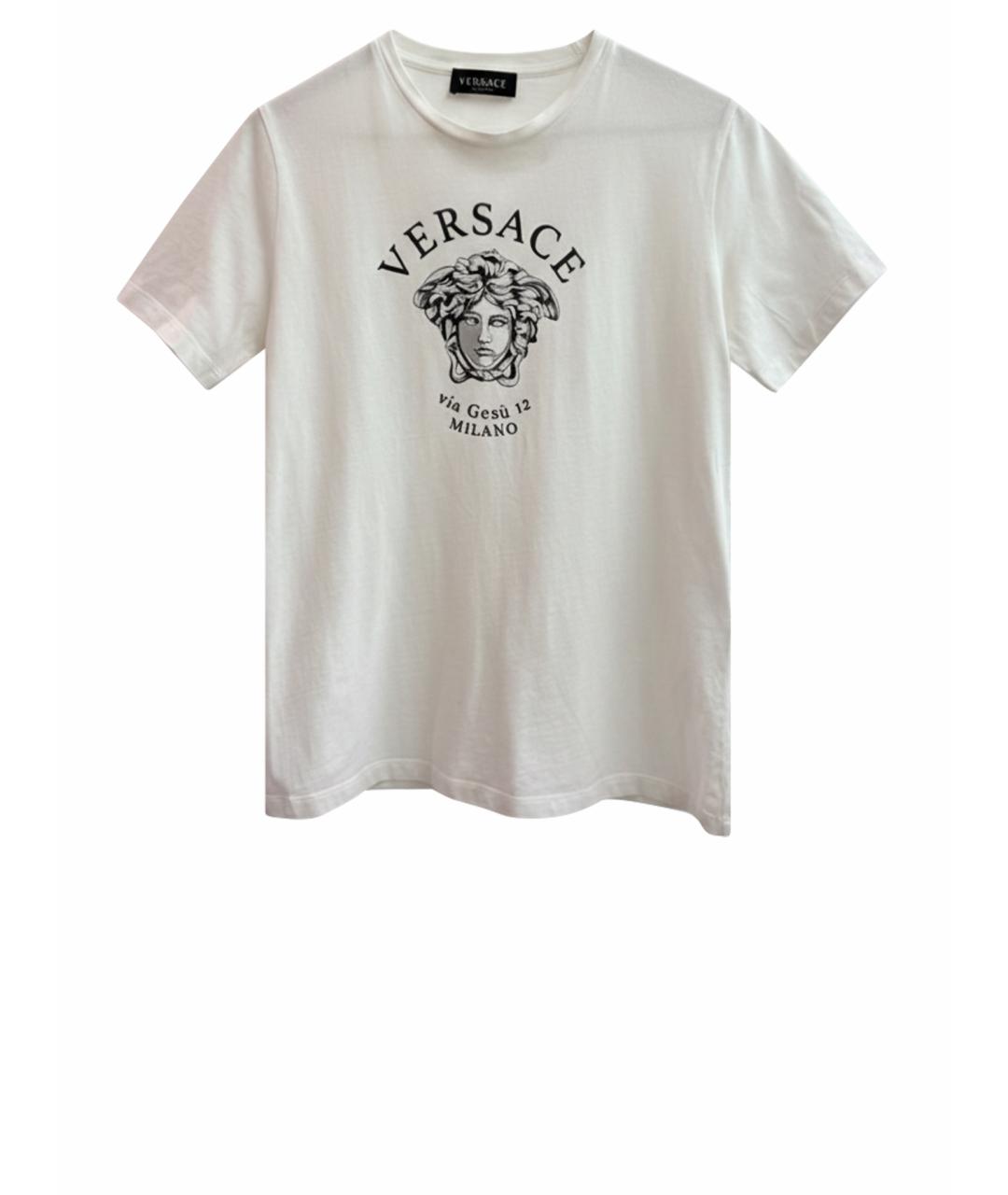 VERSACE Белая хлопковая футболка, фото 1