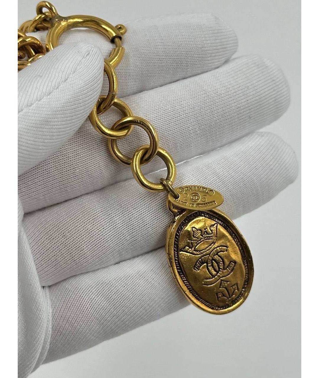 CHANEL Золотой позолоченный браслет, фото 6