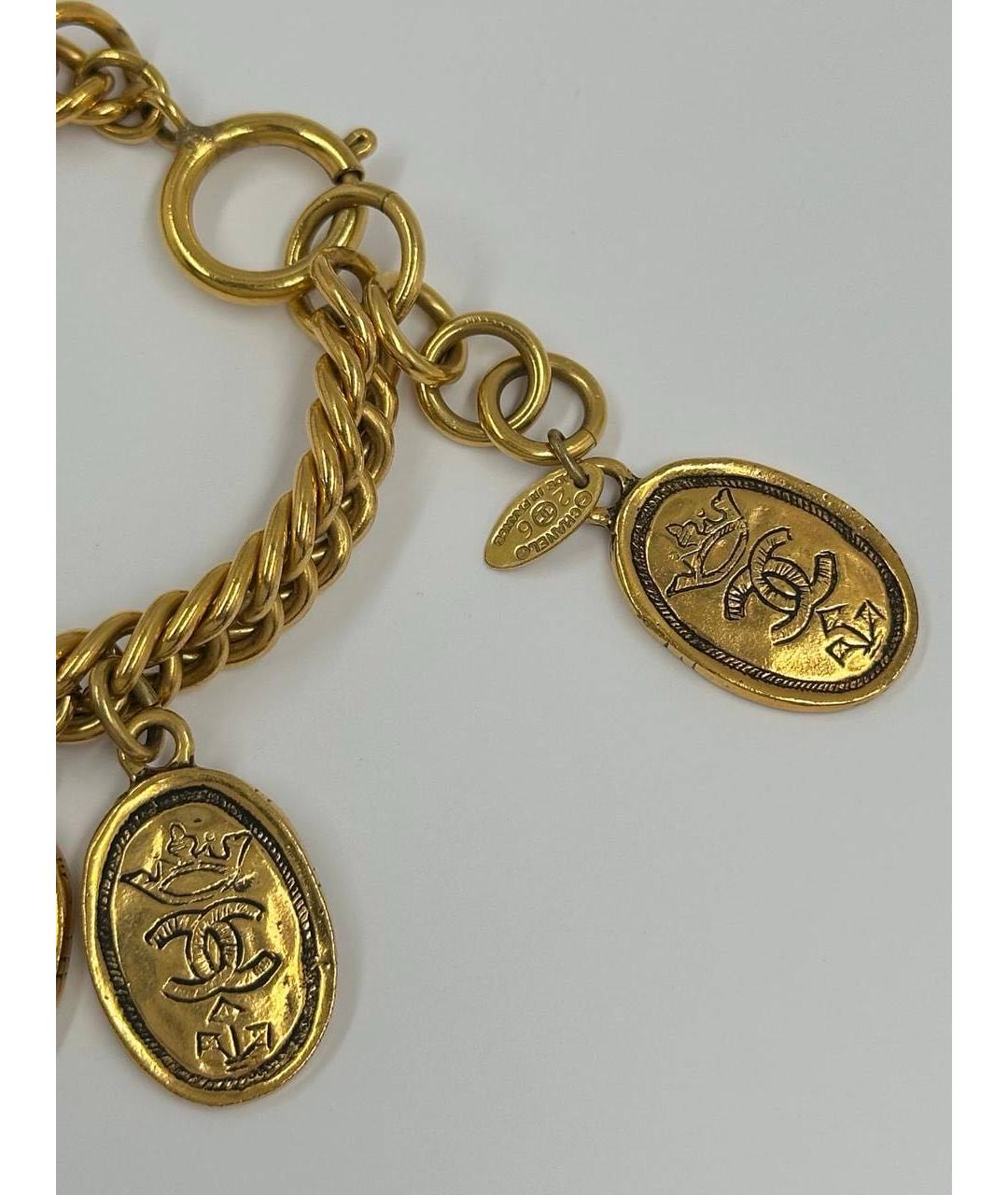 CHANEL Золотой позолоченный браслет, фото 5