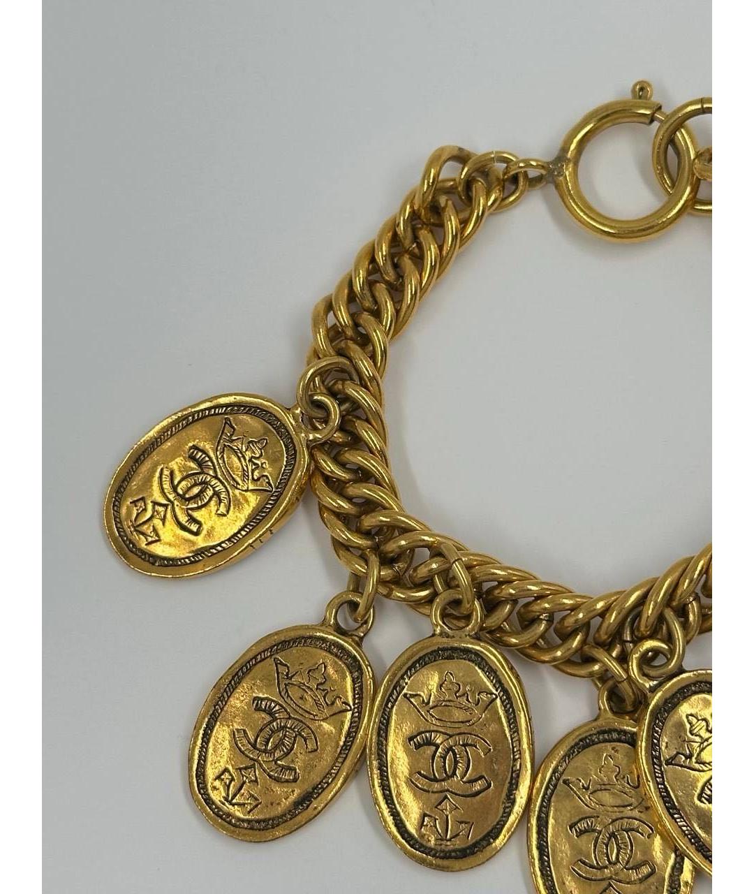 CHANEL Золотой позолоченный браслет, фото 3