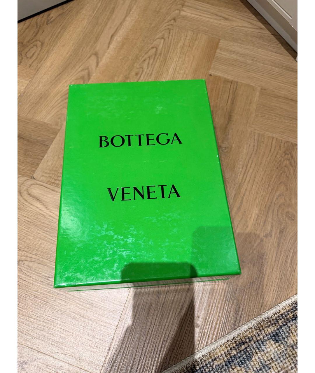 BOTTEGA VENETA Черные кожаные босоножки, фото 6