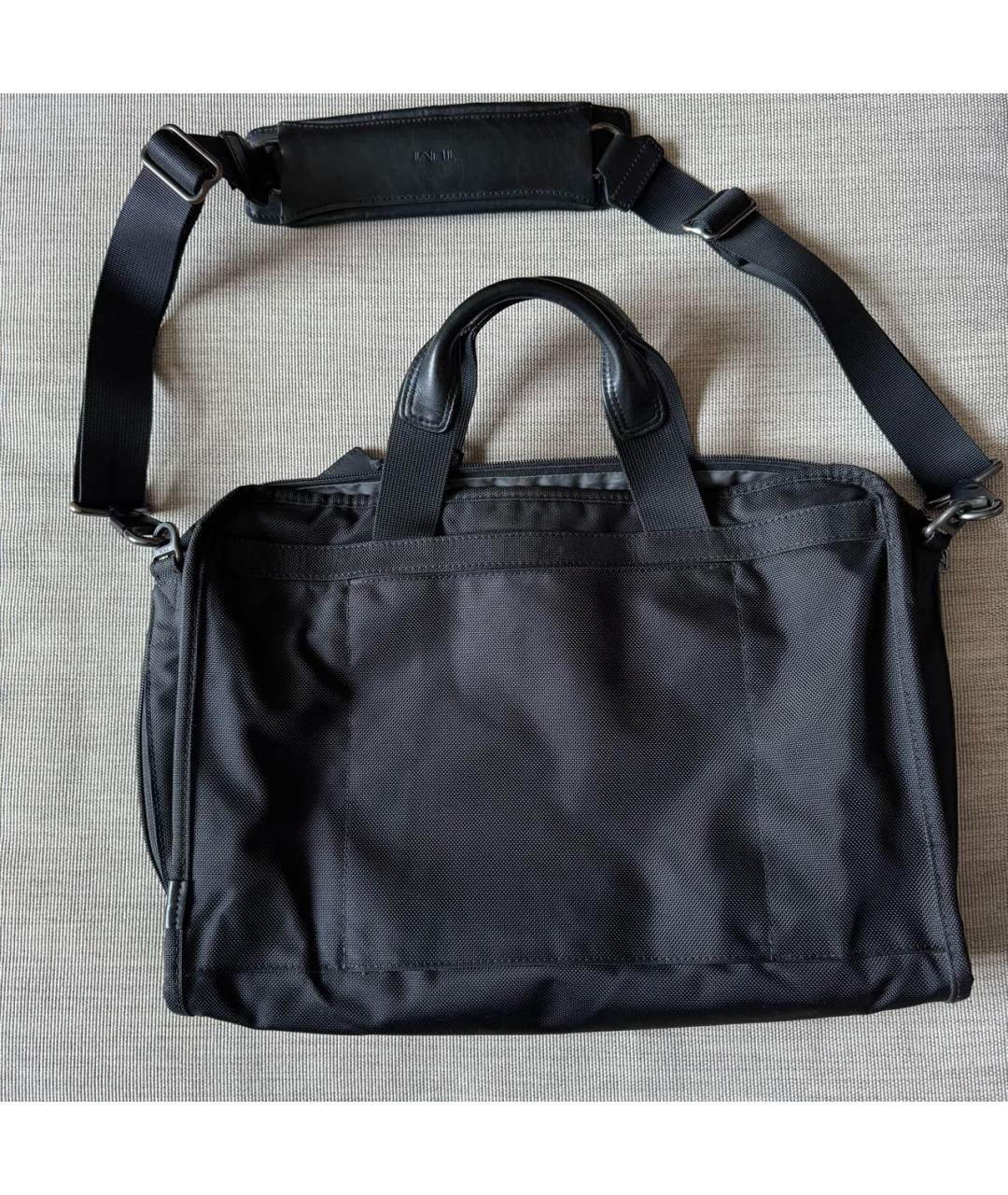 TUMI Черный тканевый портфель, фото 3