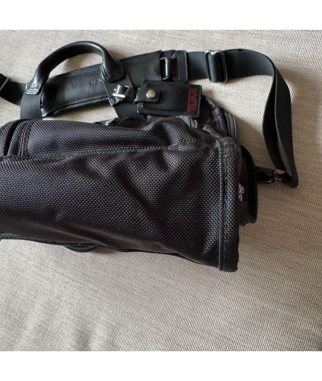 TUMI Черный тканевый портфель, фото 6