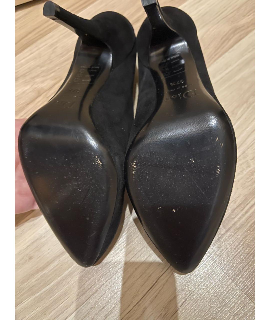 CHRISTIAN DIOR Черные замшевые туфли, фото 5