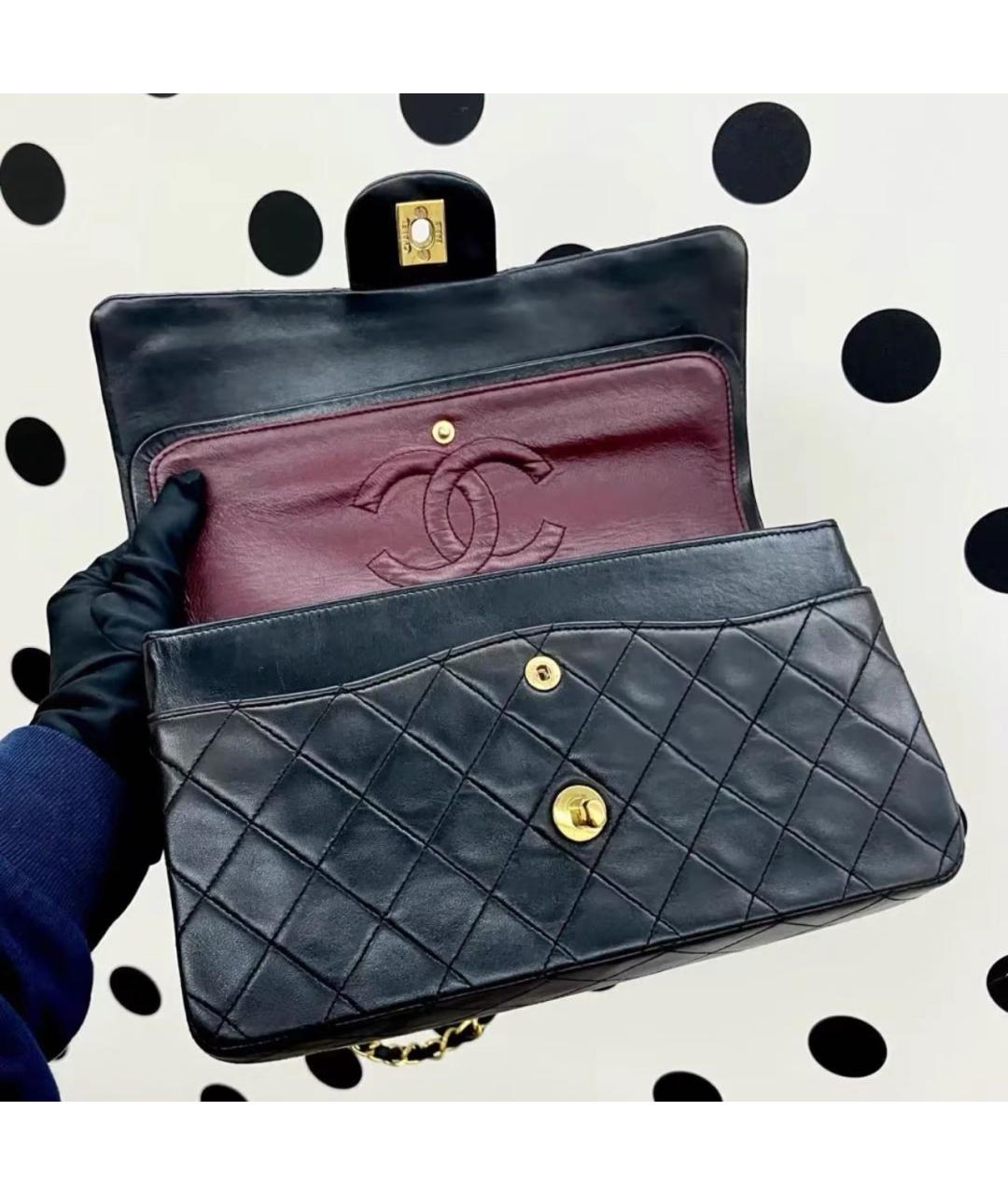 CHANEL Черная кожаная сумка через плечо, фото 6