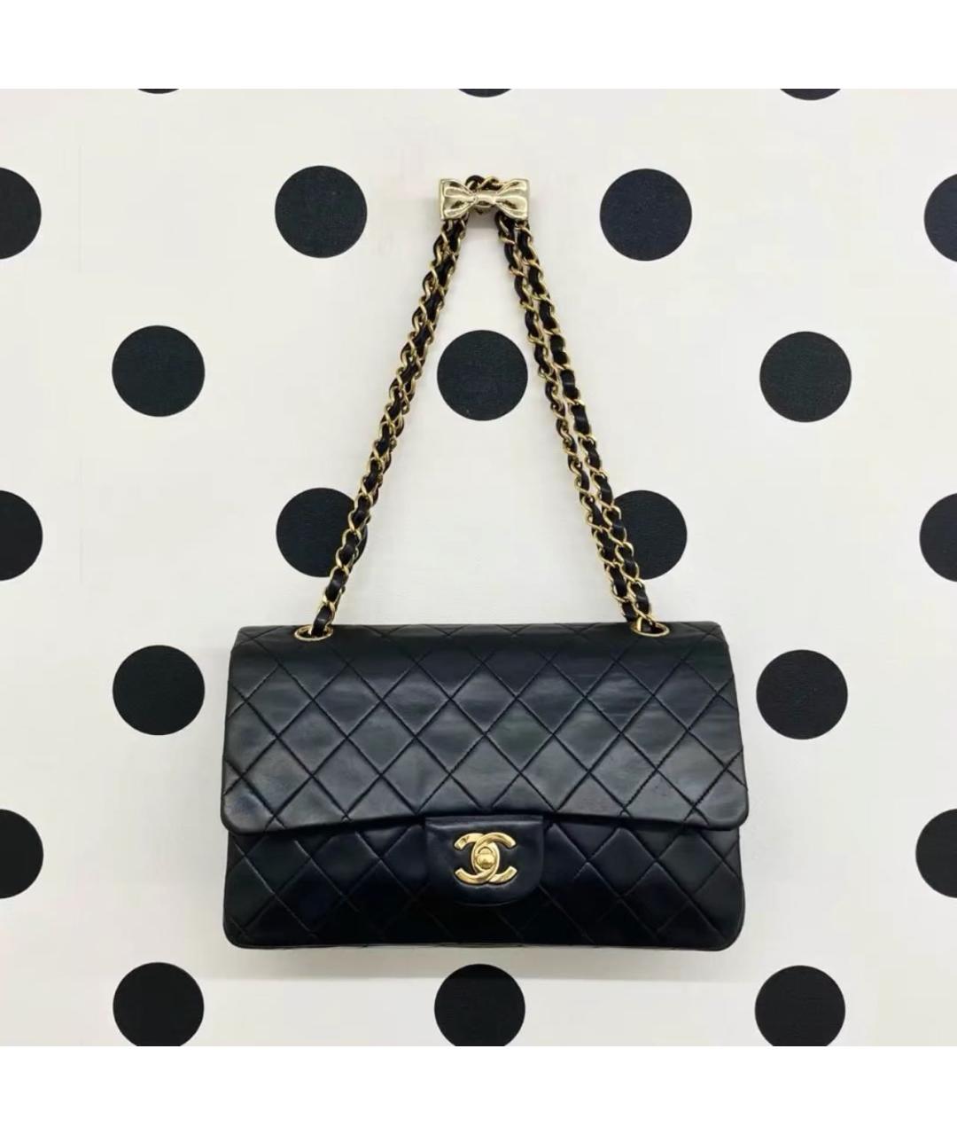 CHANEL Черная кожаная сумка через плечо, фото 8