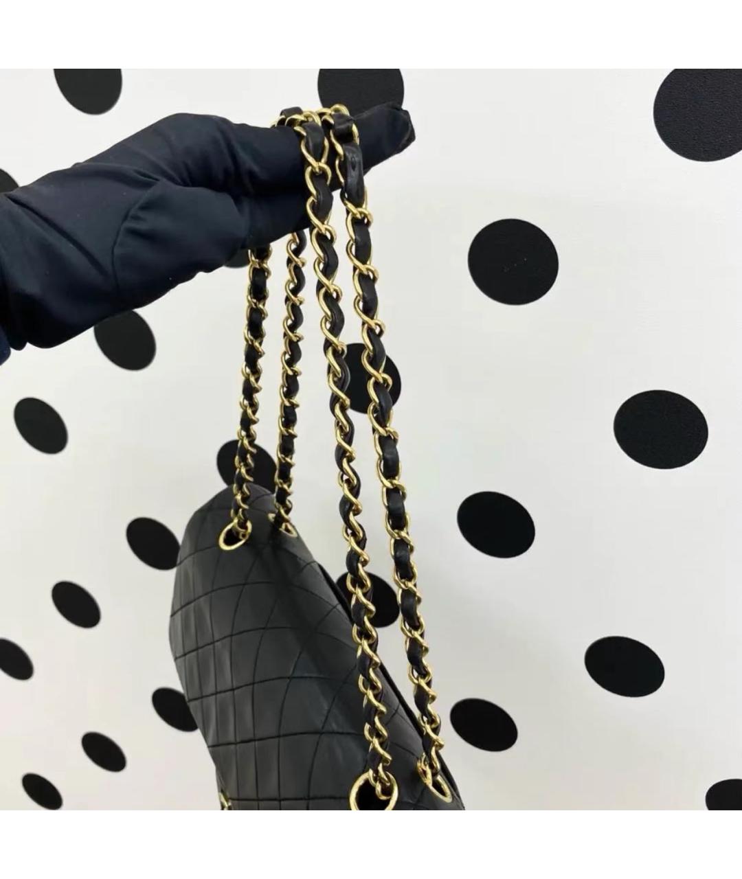 CHANEL Черная кожаная сумка через плечо, фото 5