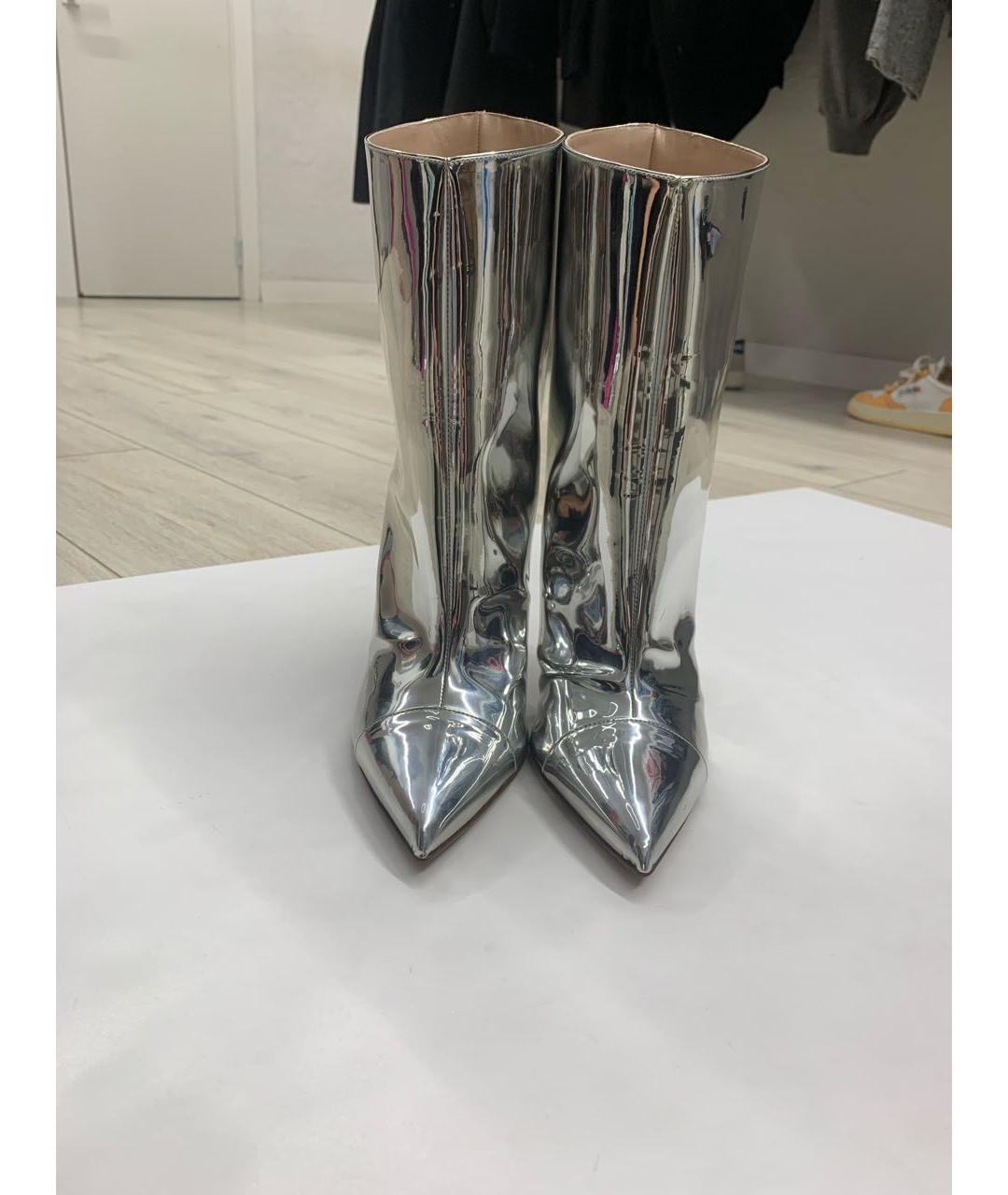 ALEXANDRE VAUTHIER Серебряные ботильоны из лакированной кожи, фото 2