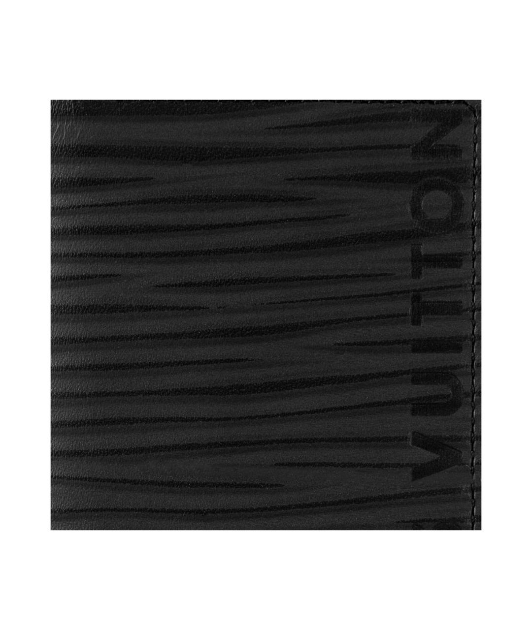 LOUIS VUITTON Черный кожаный кошелек, фото 4