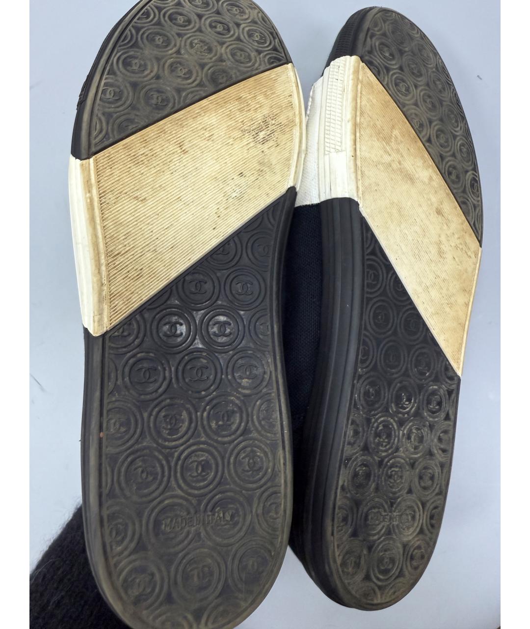 CHANEL Черные текстильные кеды, фото 9