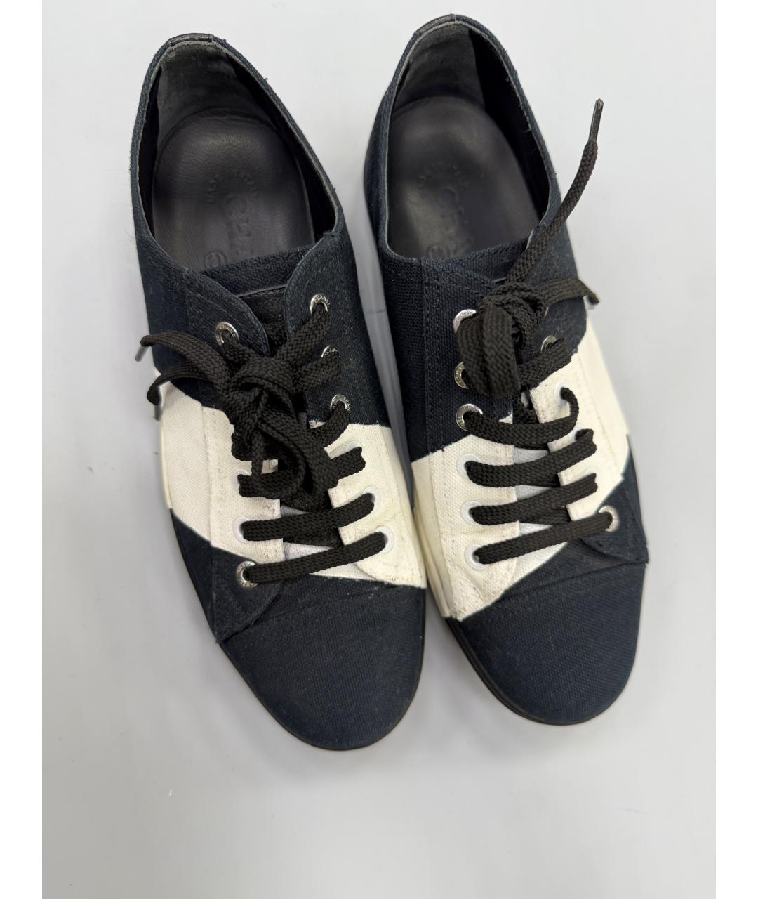 CHANEL Черные текстильные кеды, фото 3