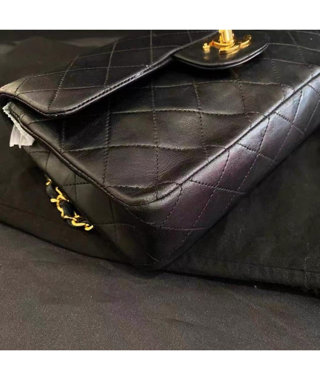 CHANEL Черная кожаная сумка через плечо, фото 8