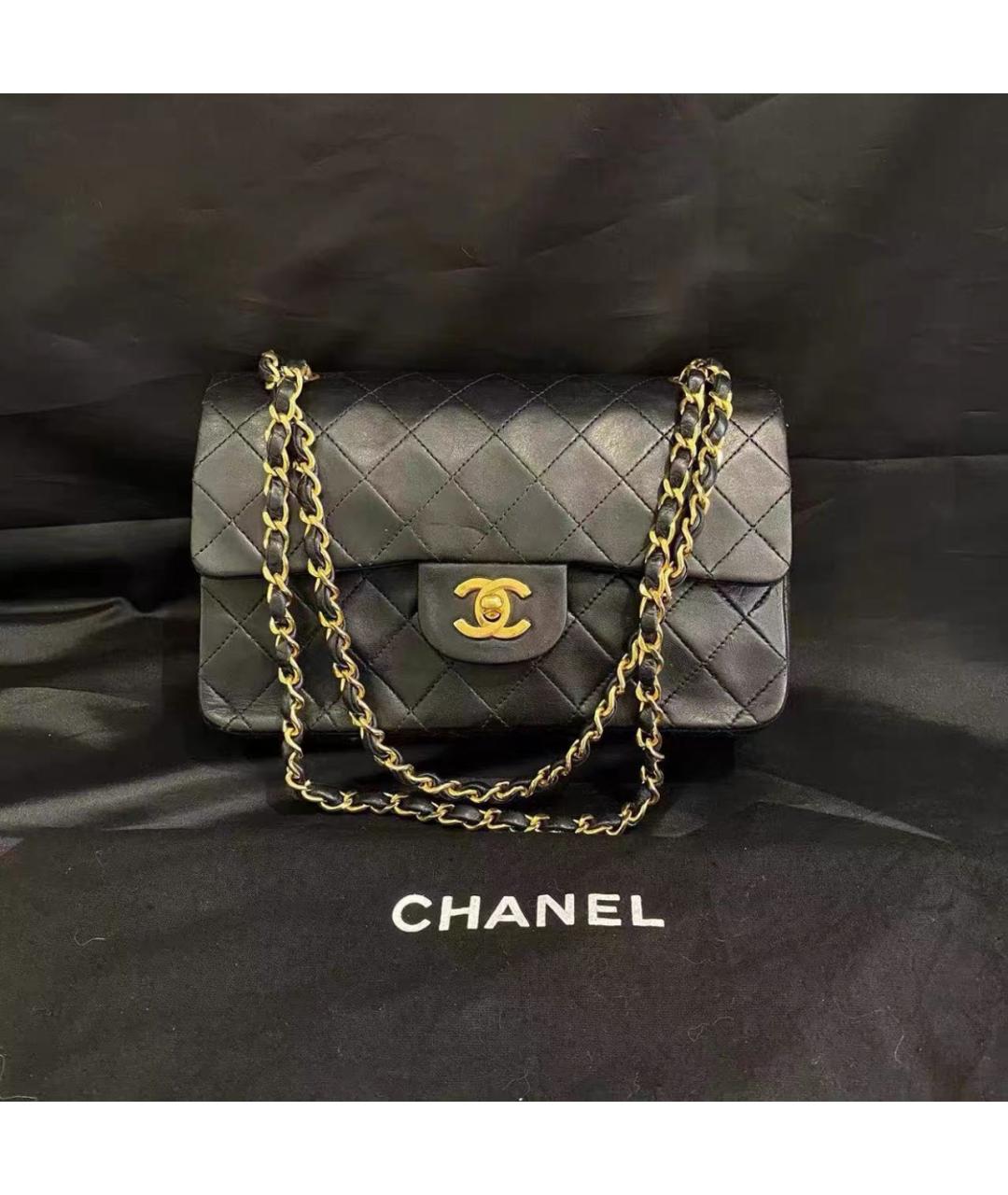 CHANEL Черная кожаная сумка через плечо, фото 9