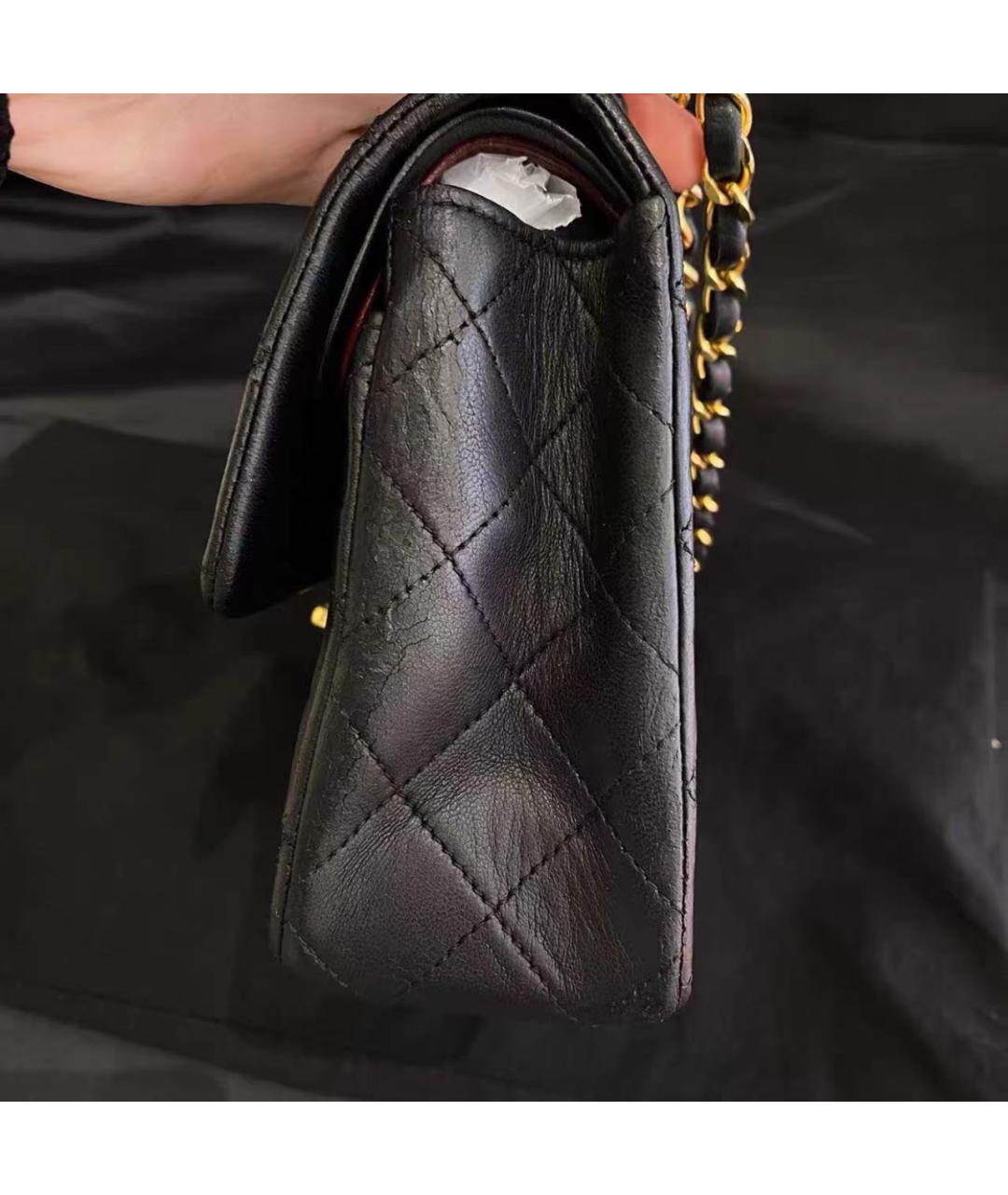 CHANEL Черная кожаная сумка через плечо, фото 3