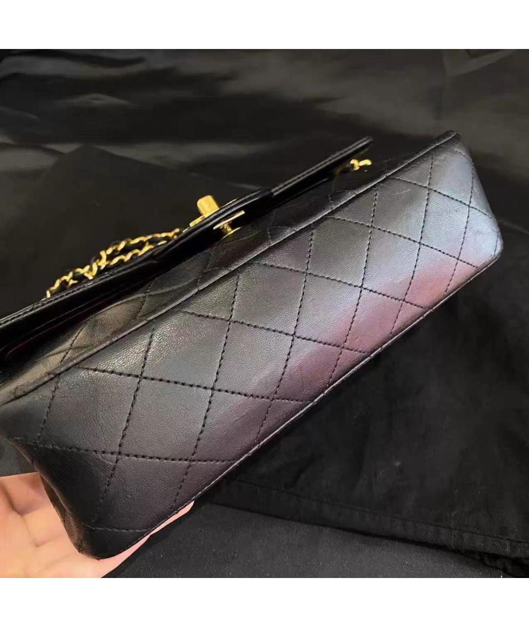 CHANEL Черная кожаная сумка через плечо, фото 6