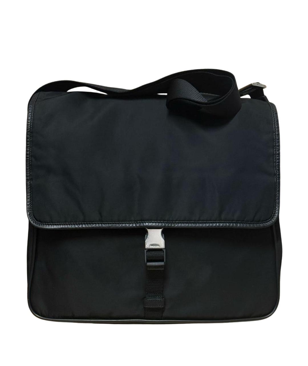 PRADA Черная тканевая сумка на плечо, фото 1