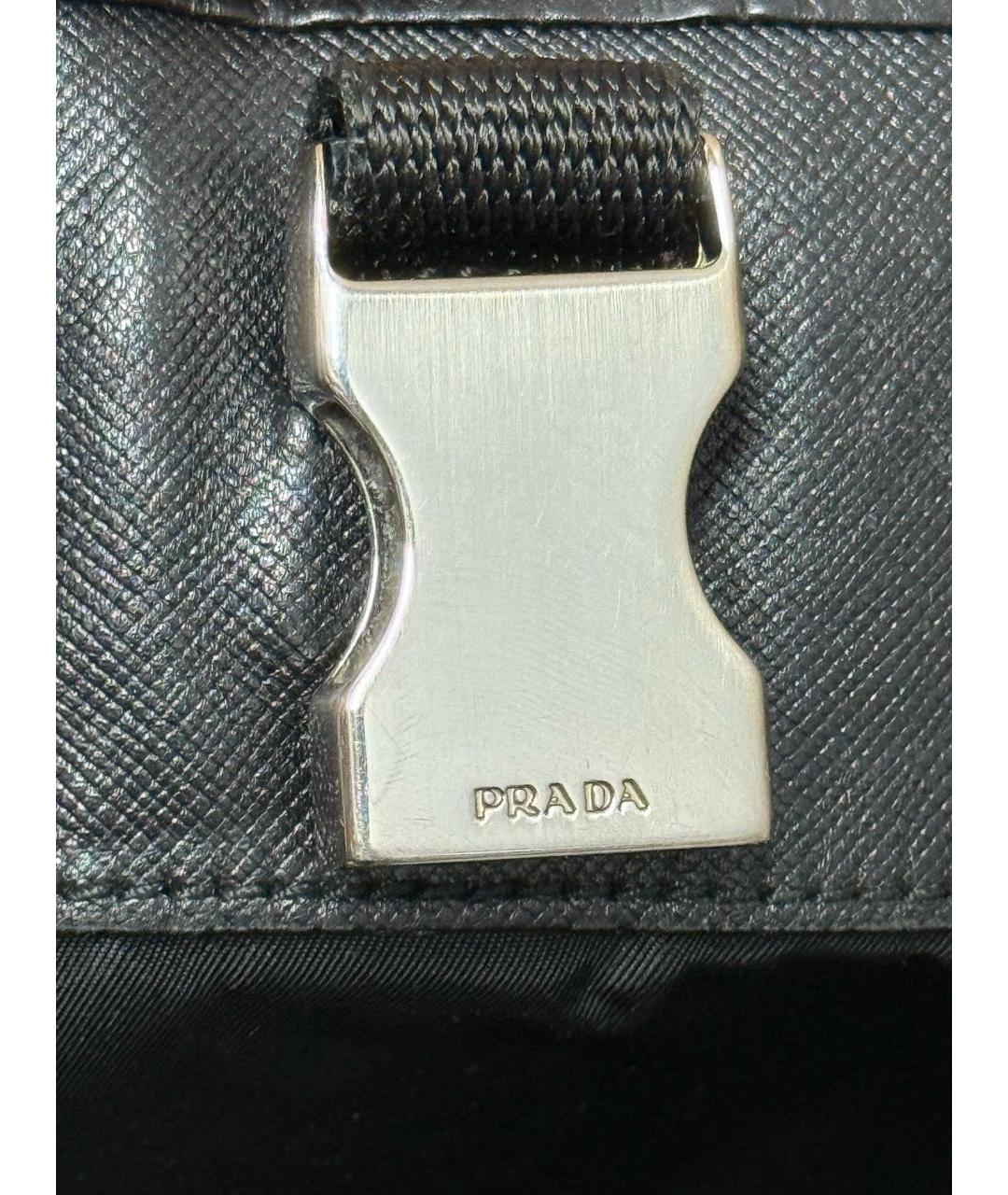 PRADA Черная тканевая сумка на плечо, фото 7