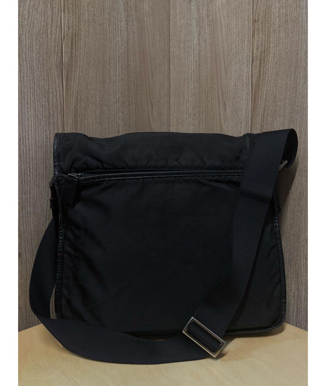 PRADA Черная тканевая сумка на плечо, фото 3